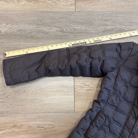 Vintage Abercrombie & Fitch Womens Large Brown Quilted Puffer Down Jacket Coat - Picture 7 of 10